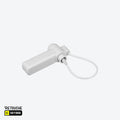 Anti-theft Security EAS Hard Tag with Lanyard Locker, White Color