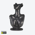 Female Mannequin Bust Jewelry Display, Black Color Displays & Showcases