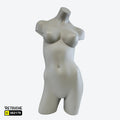 Female Mannequin, Bust, Half-Body (Tp-3) Grey - Retouche Hub General Trading LLC®