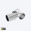 Tube Connector, Fit for 25mm Round tube ,Metal, Chrome Round Tube & Accessories