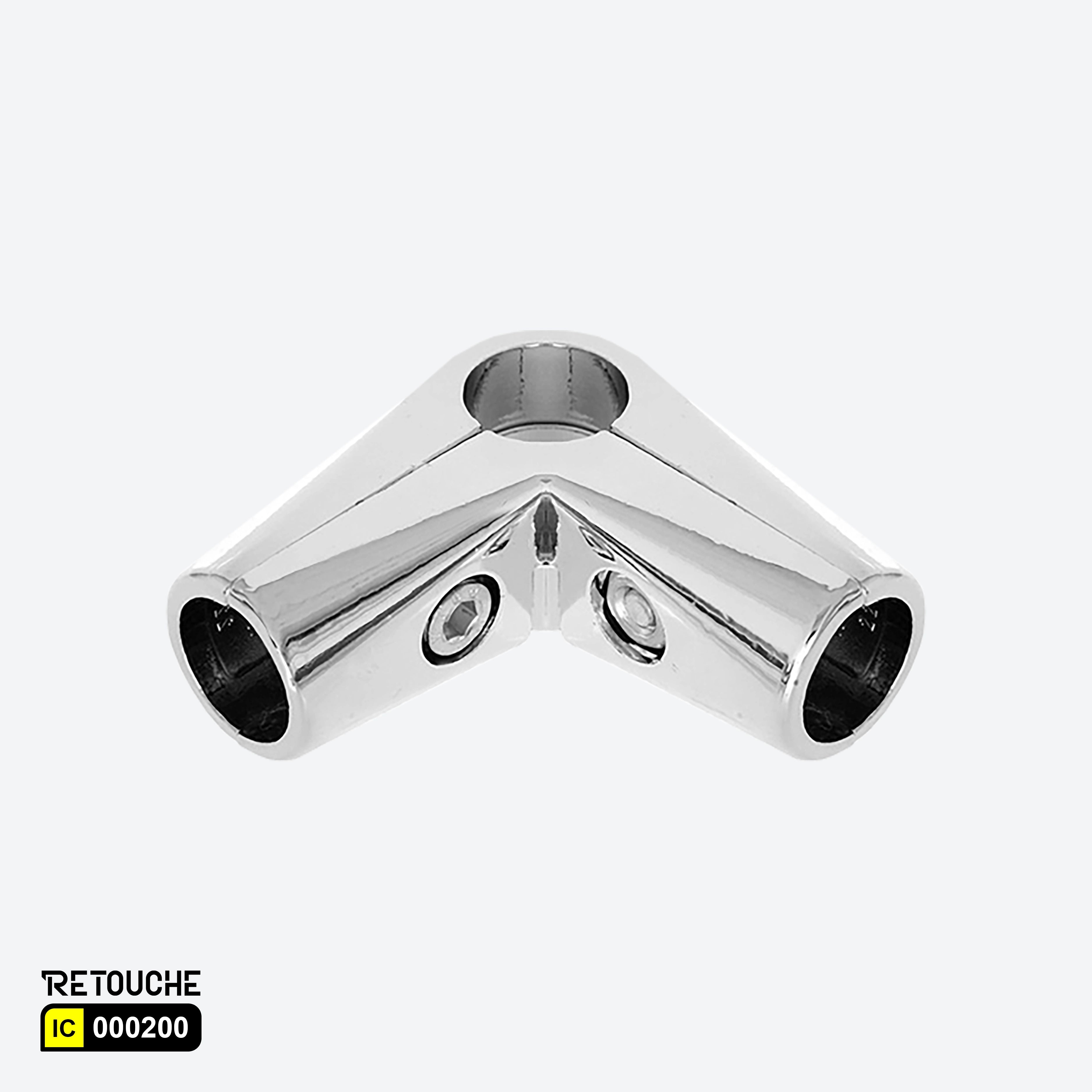 Tube Connector, Fit for 25mm Round tube ,Metal, Chrome