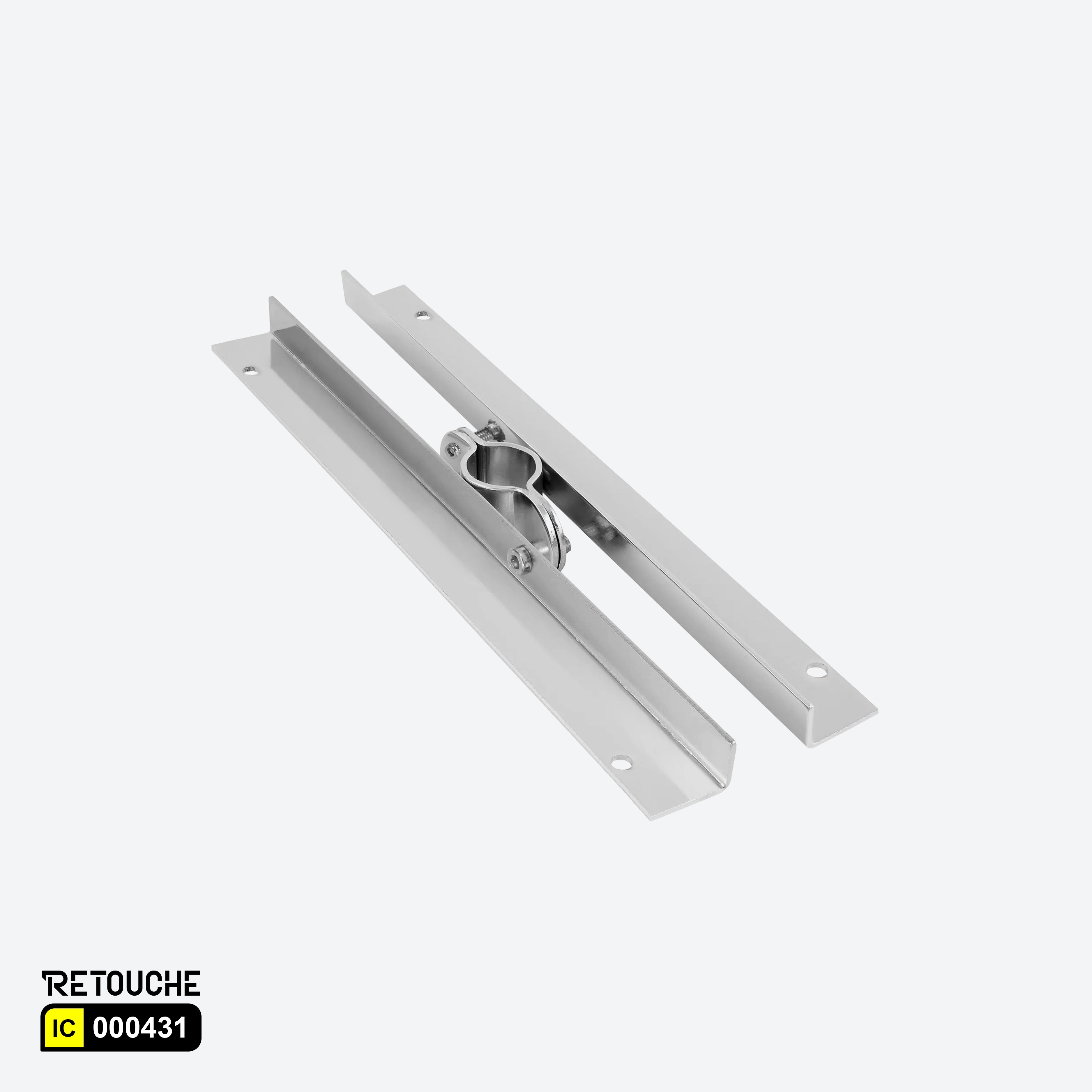 Double-sided Shelf bracket, Fit for Ø : 25mm Round tube, Metal, Chrome Finish