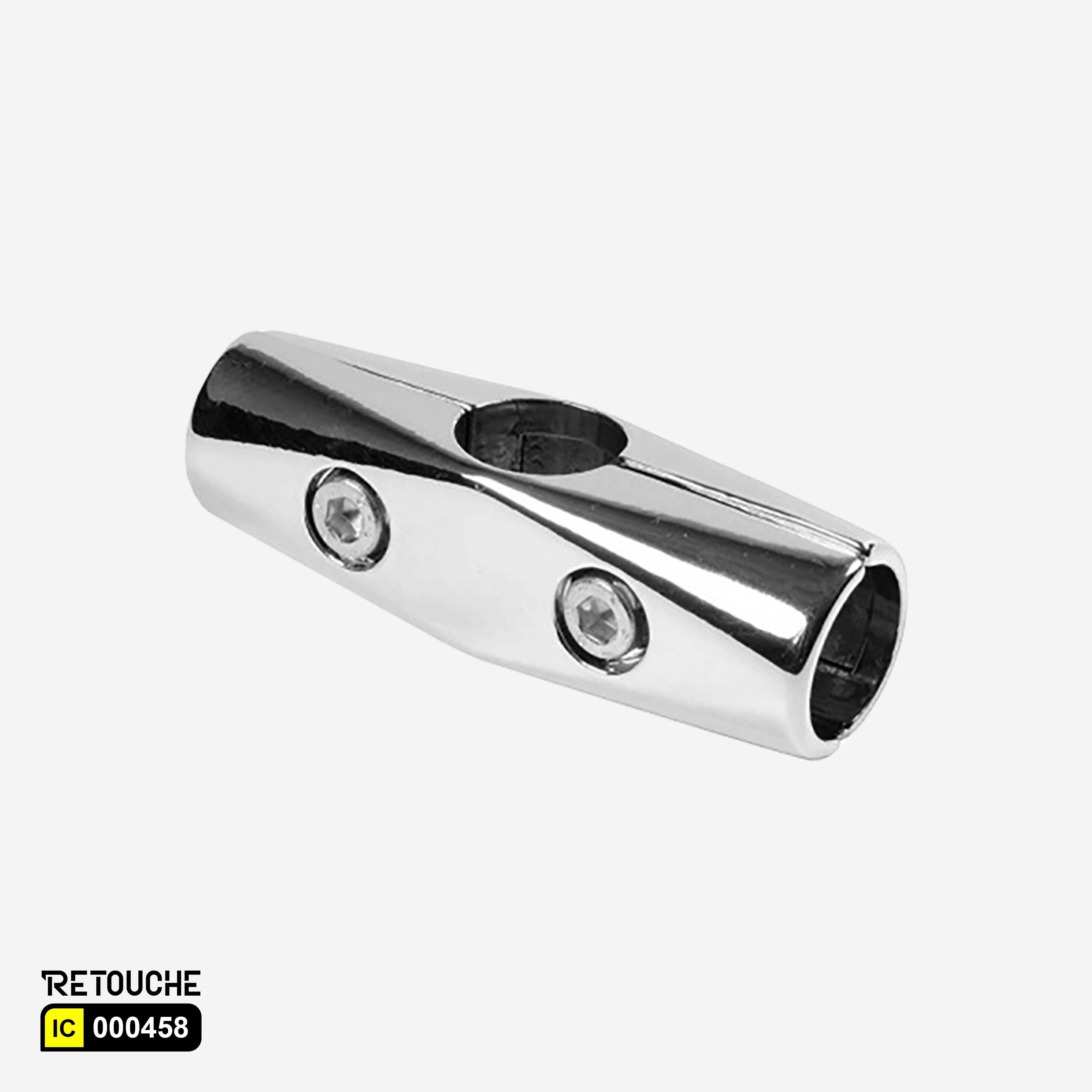 Tube Connector, Fit for 25mm Round tube ,Metal, Chrome
