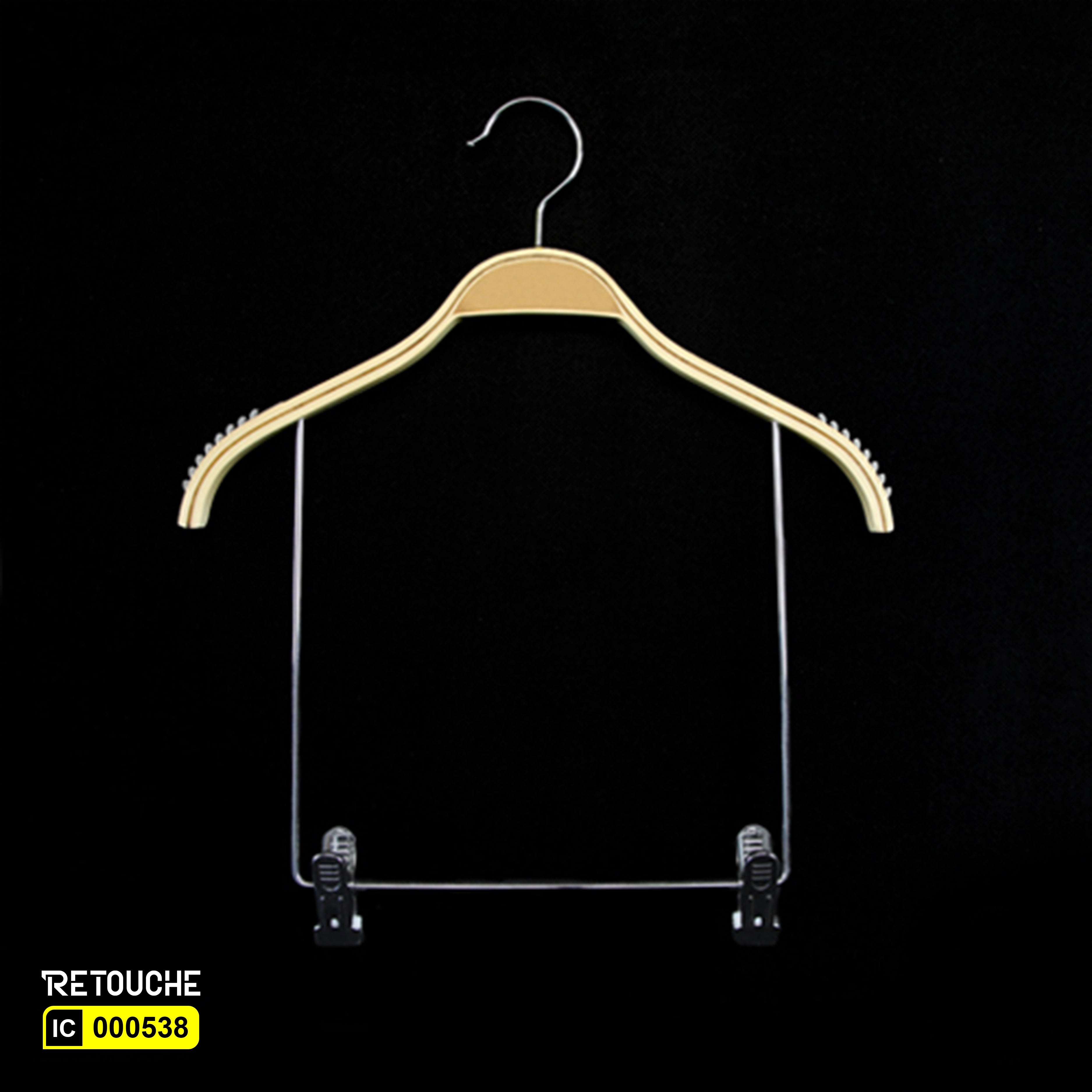 Kids Pants Hanger W/Clips (MJPH32-VVT-BK.)