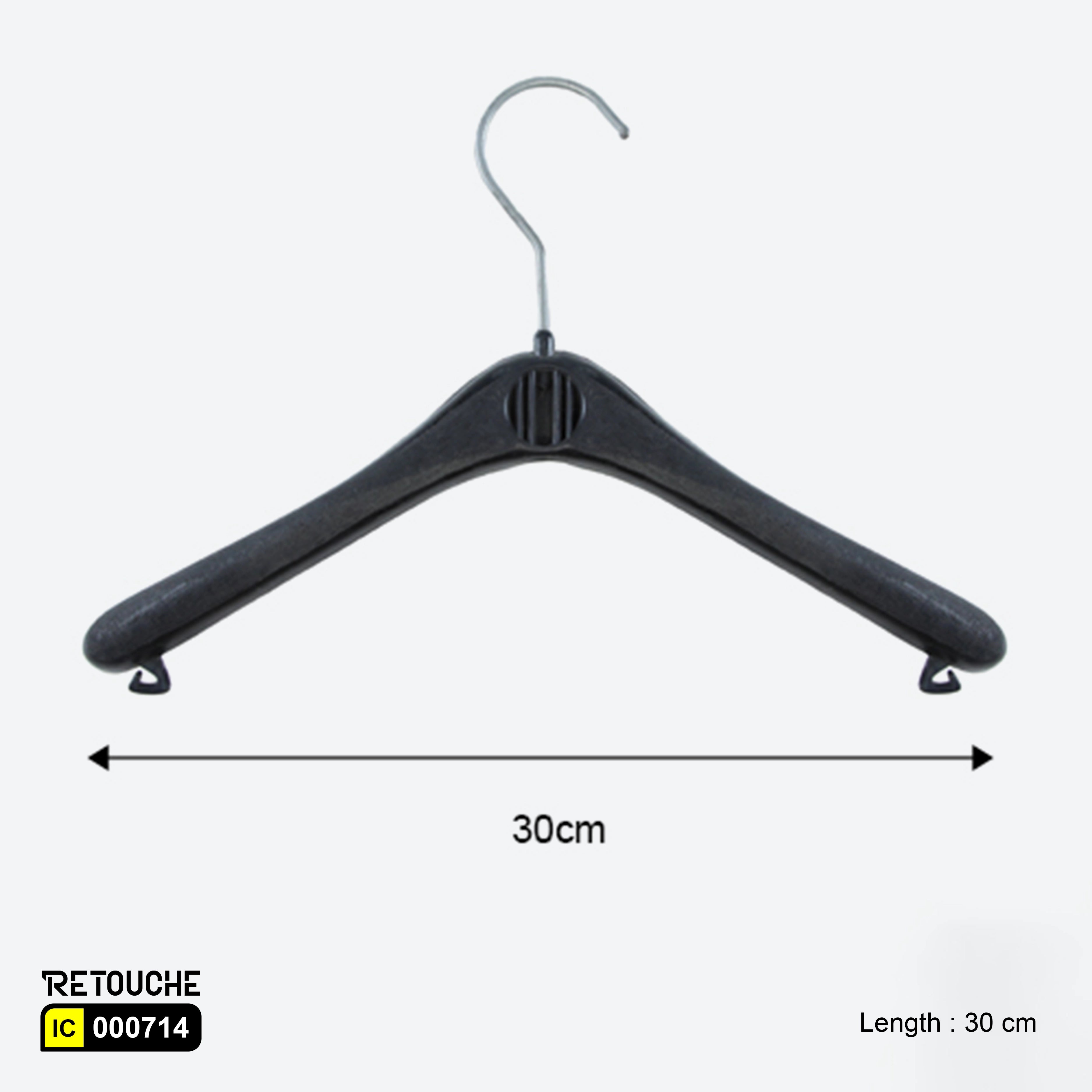 Plastic Hanger w/o. bar (PL-432 Black)