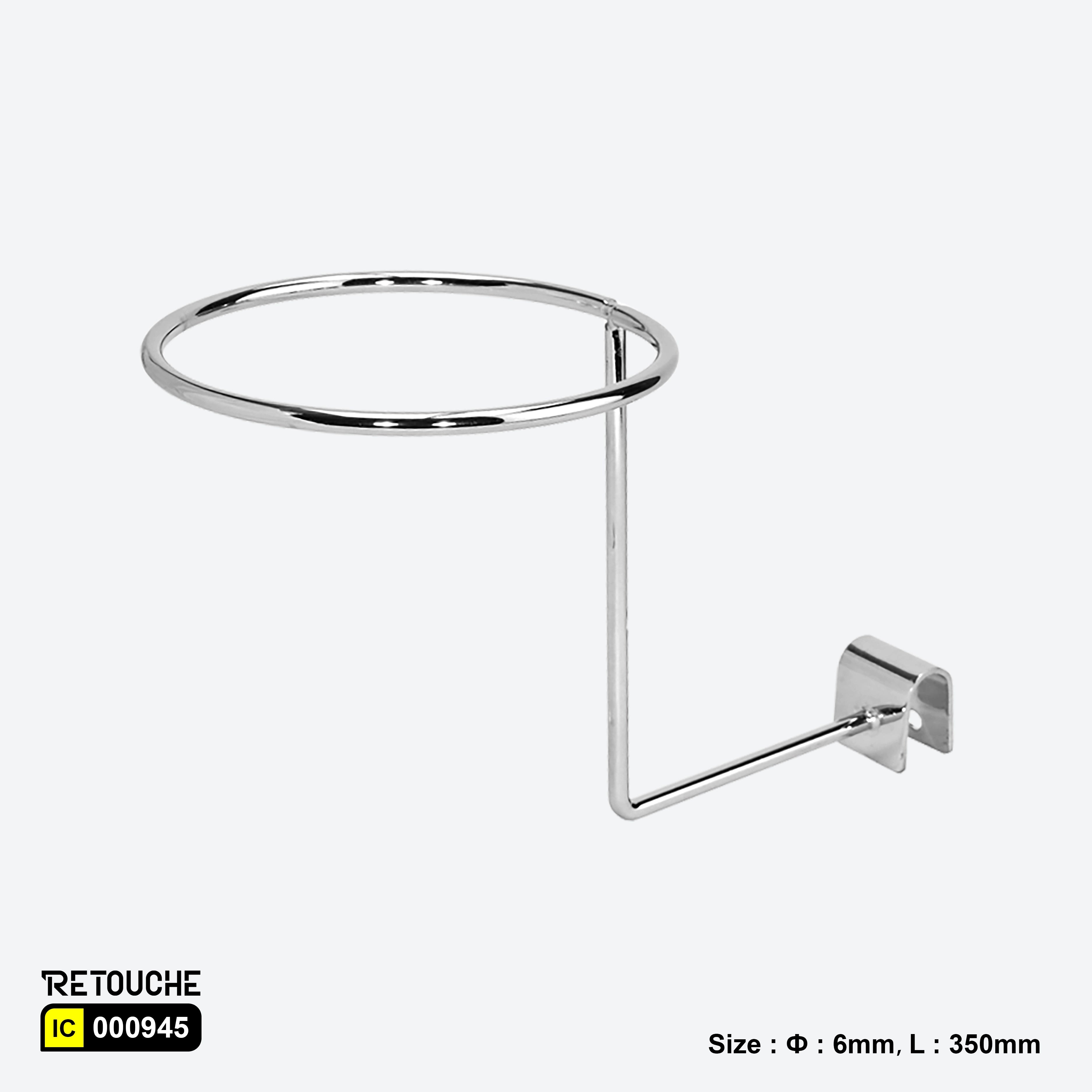 Hat Display Hook for Oval Crossbar, Metal