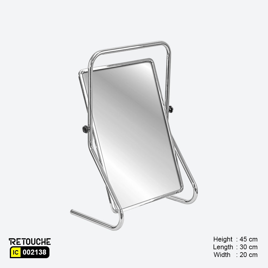 Shoe Fitting Mirror, Adjustable, Metal, Chrome Finish
