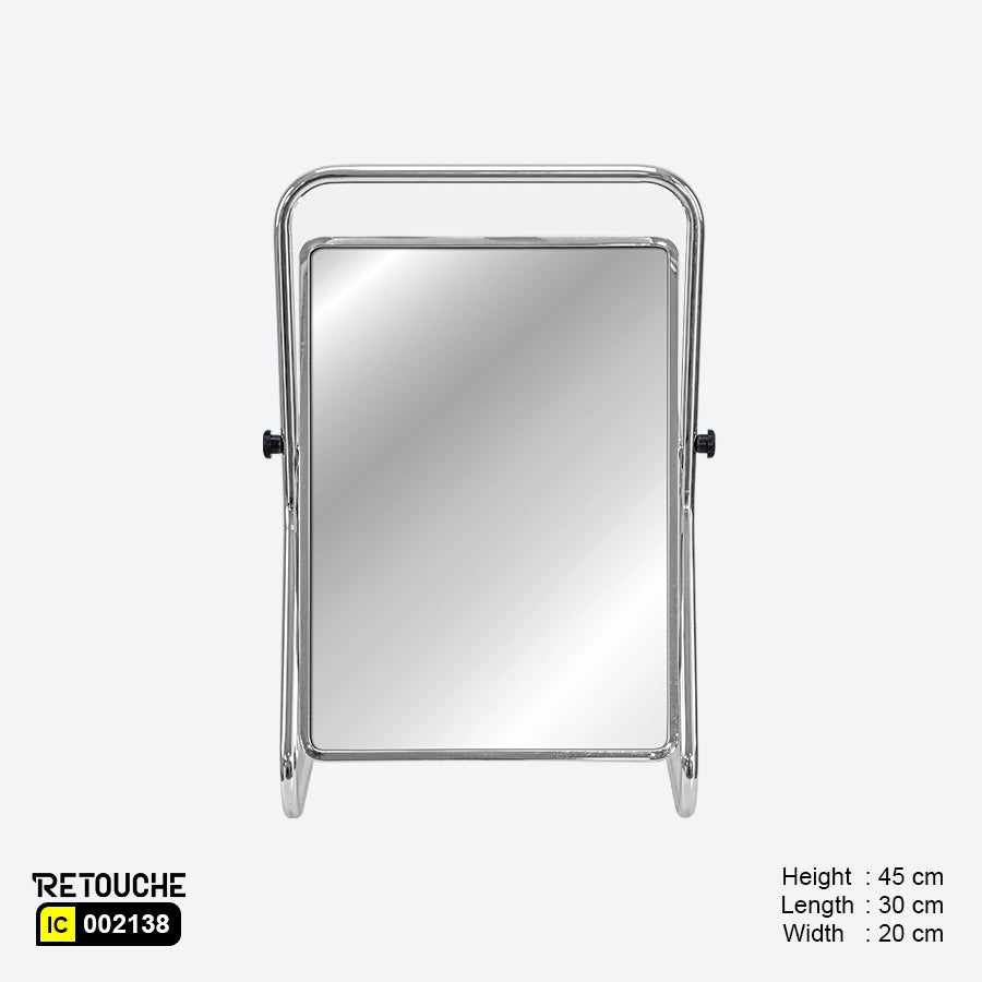Shoe Fitting Mirror, Adjustable, Metal, Chrome Finish