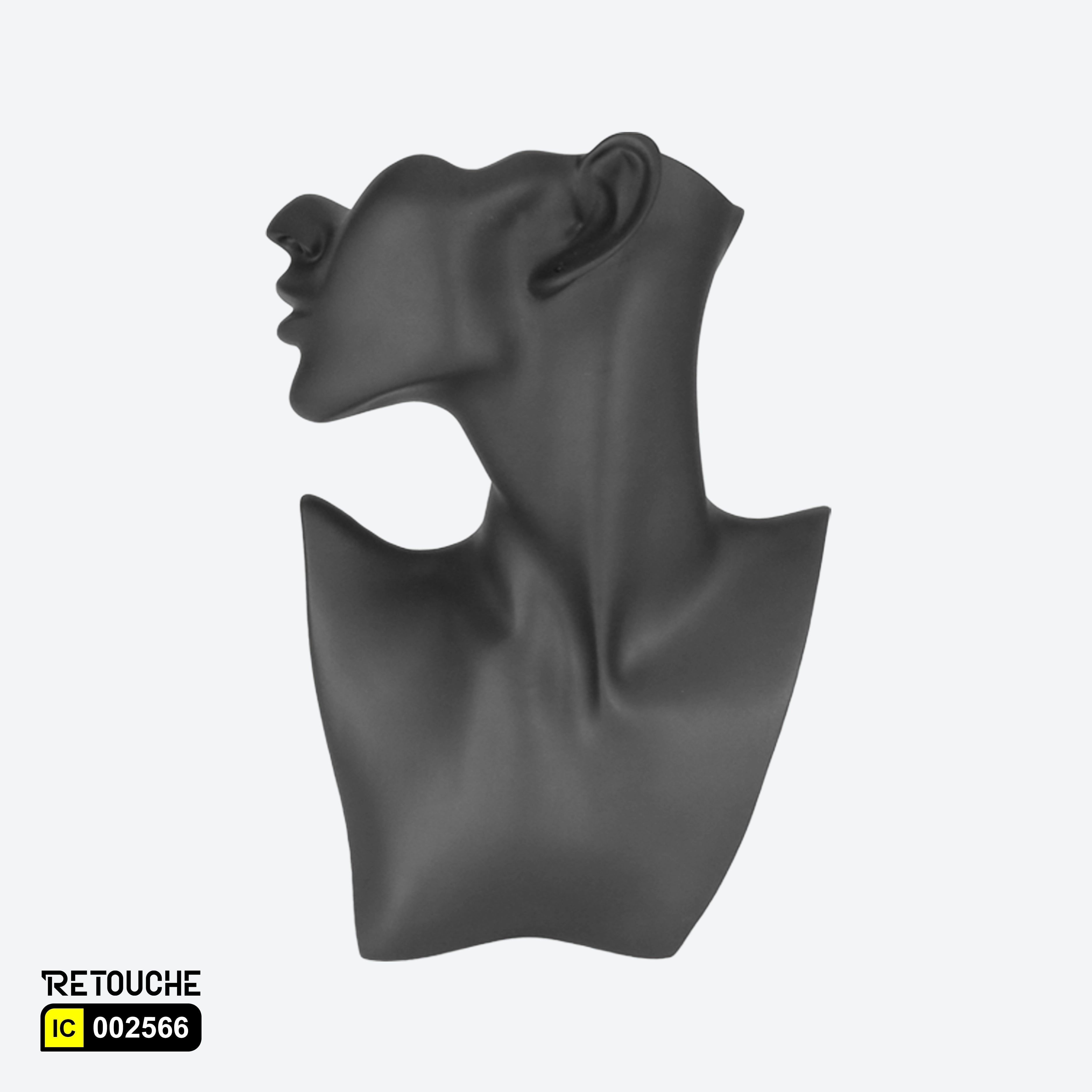 Female Jewelry Mannequin Bust Display, Black Color