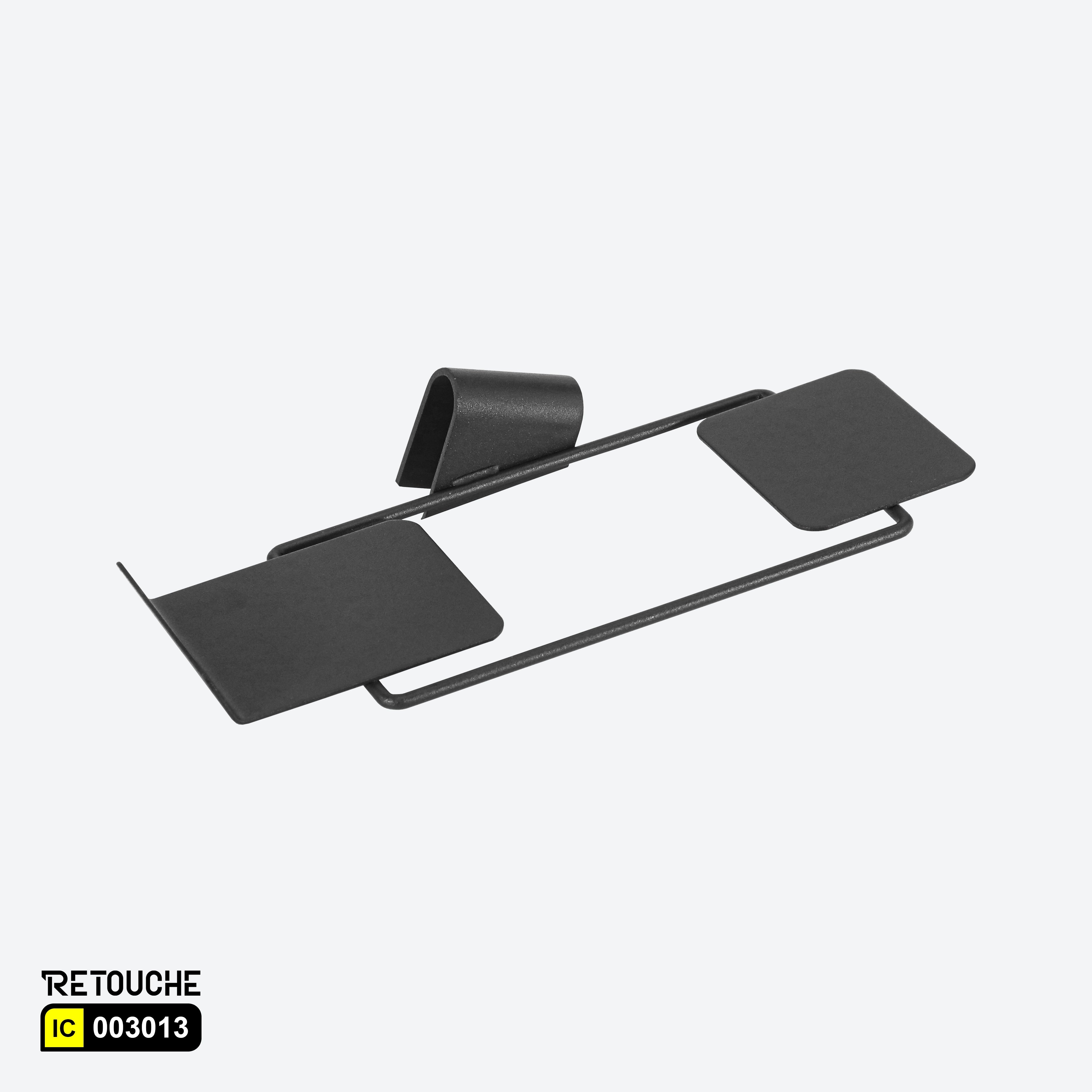 Shoes Display Holder for Oval Crossbar, Metal, Matte Black