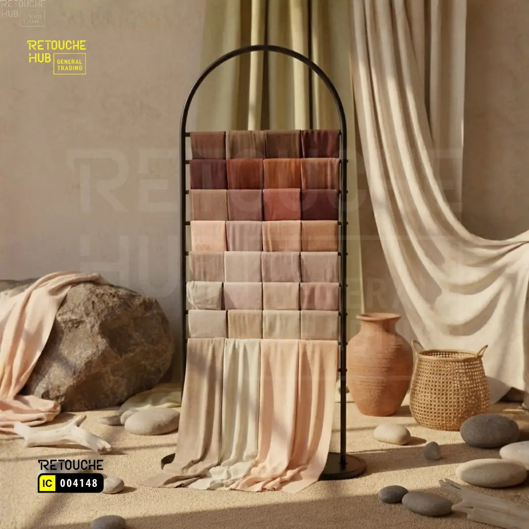 Scarf & Hijab Display Stand | Gold - Black