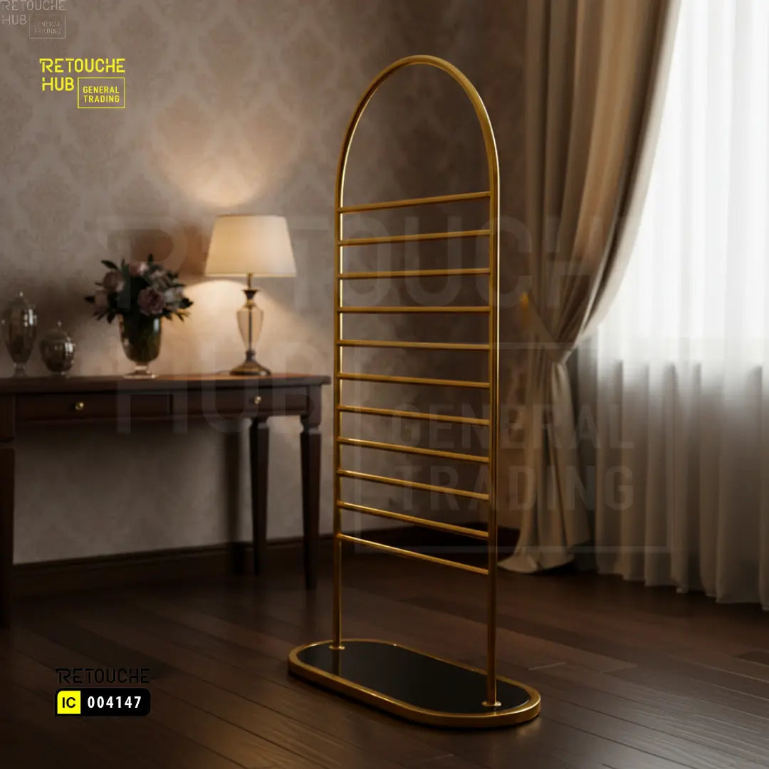 Scarf & Hijab Display Stand | Gold - Black