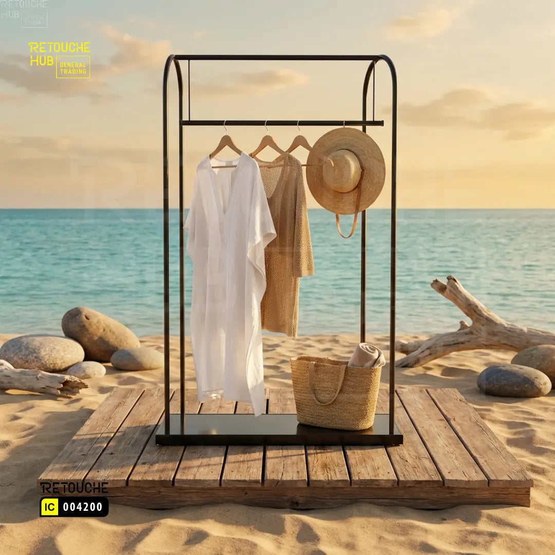 Modern Single Rail Metal Garment Rack