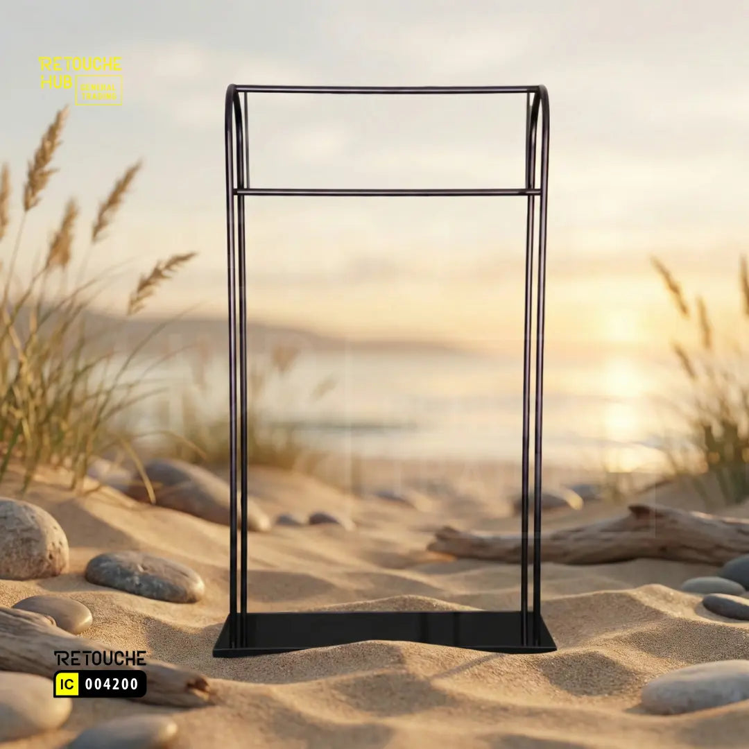 Modern Single Rail Metal Garment Rack