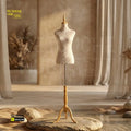 Female Mannequin, Bust, Half-Body on Tripod, Gold White