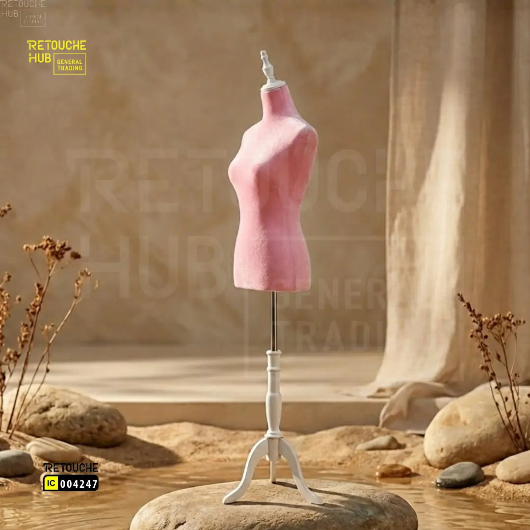 Female Mannequin, Bust, Half-Body on Tripod, Pink