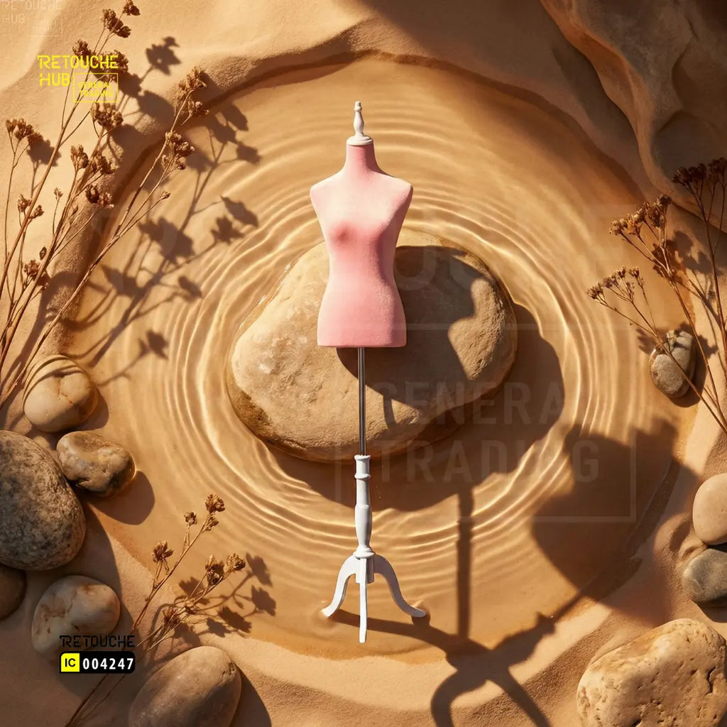 Female Mannequin, Bust, Half-Body on Tripod, Pink