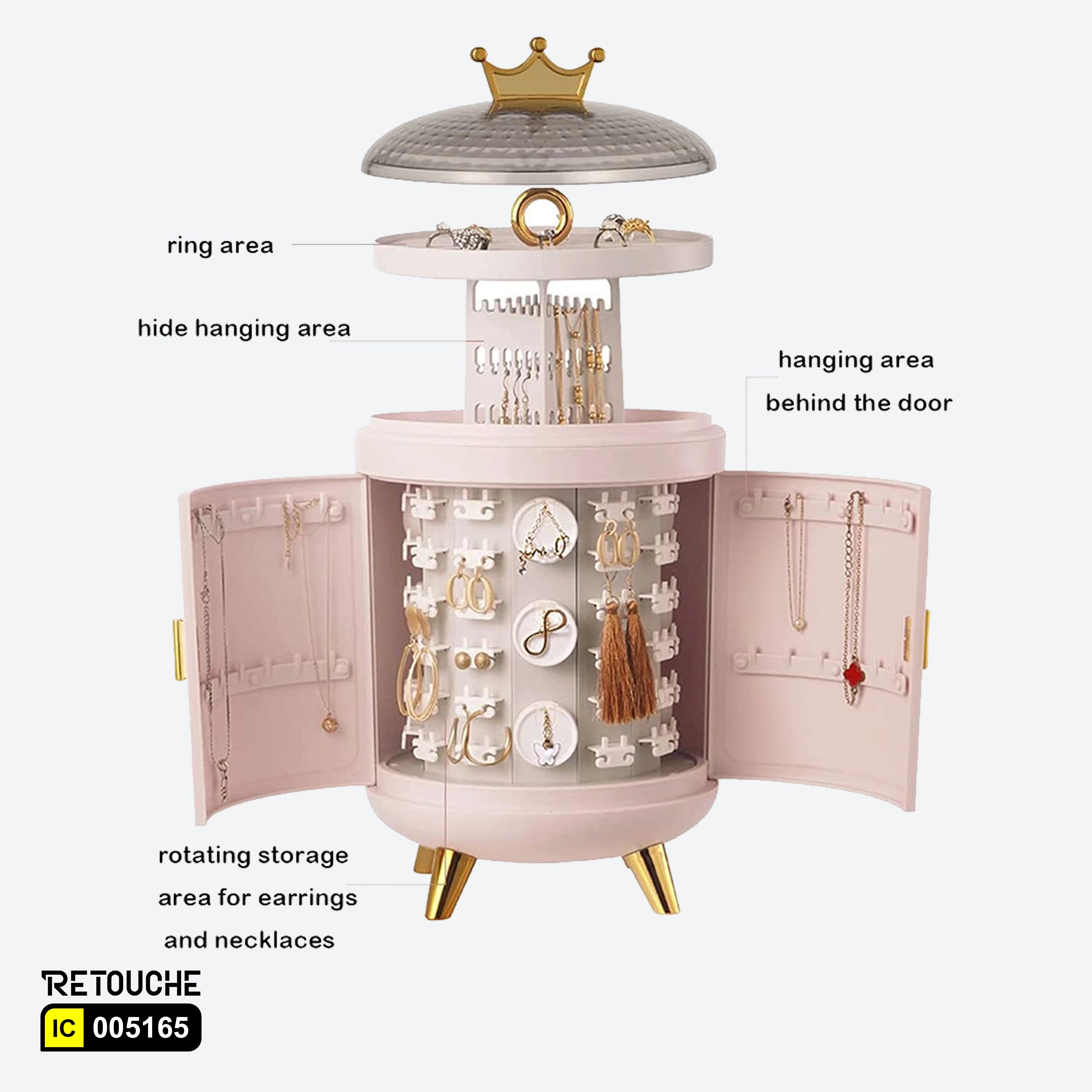 This Accessories Storage Cabinet is designed to provide a convenient and organized storage solution for smaller items such as jewelry, makeup, and accessories.
With specific compartments and shelves, it maximizes space and saves time searching for items.
Keep your space clutter-free and your belongings easily accessible with this functional storage cabinet.