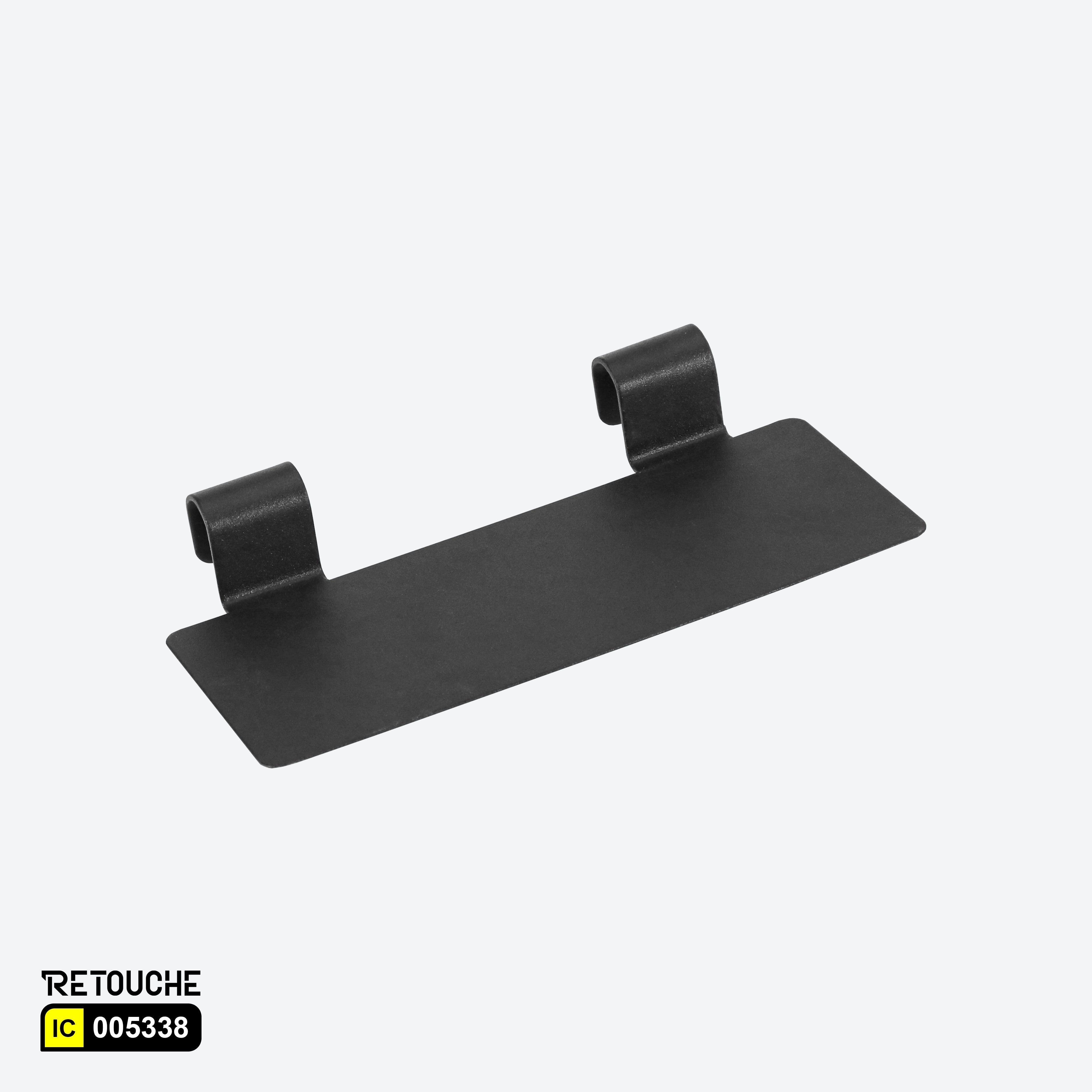 Shoes Display Holder for Oval Crossbar, Metal, Matte Black