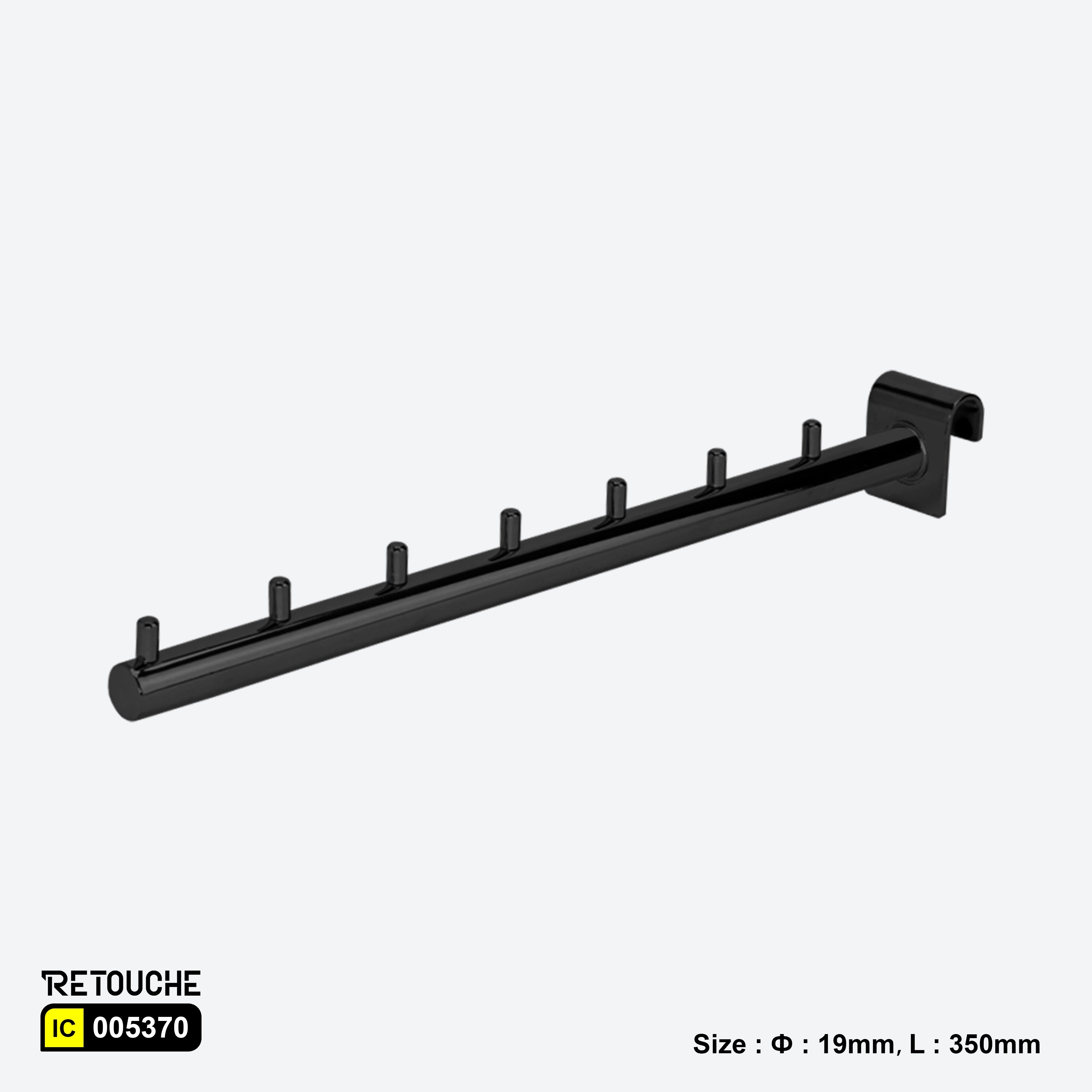Display Hook for Oval Crossbar, with Pins, Metal