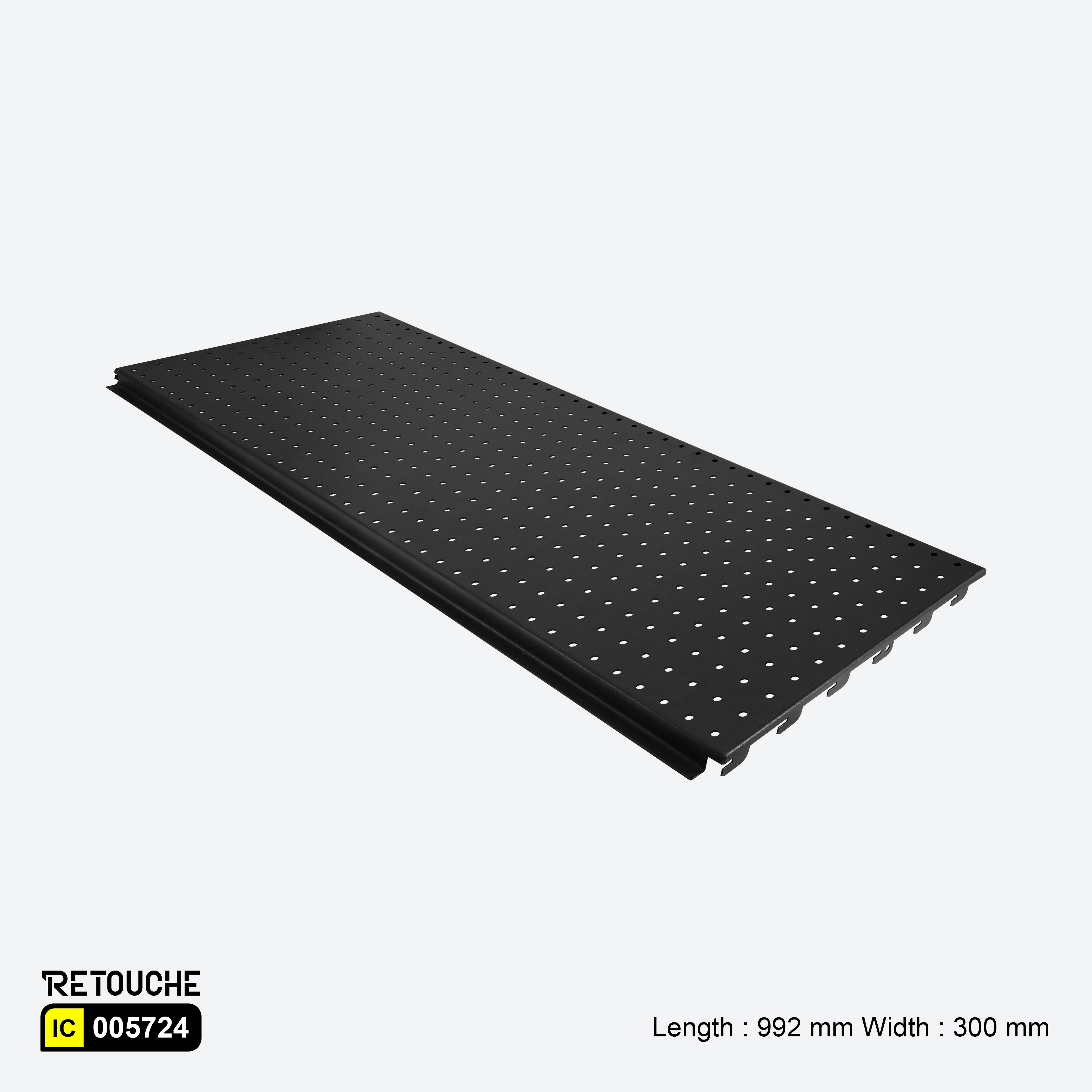 Perforated Back Panel, Metal, Matte