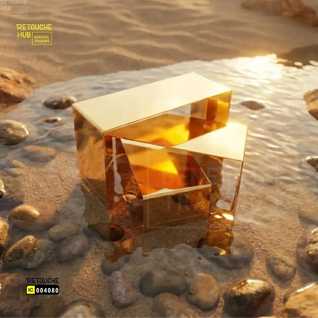 3 Gold Countertop Display Risers for Shoes | Handbags | Purses | Perfumes Retouche Hub General Trading L.L.C