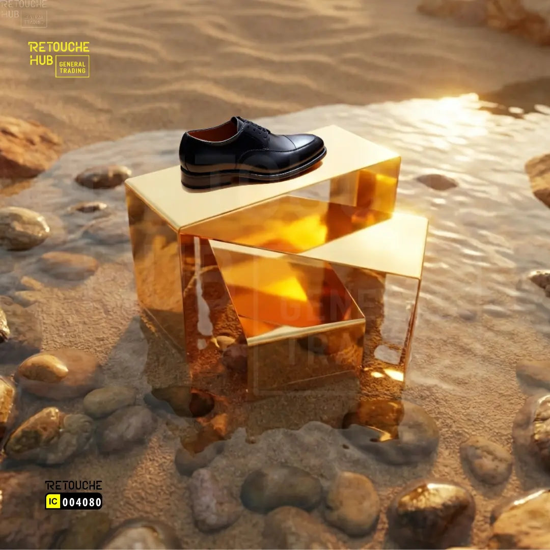 3 Gold Countertop Display Risers for Shoes | Handbags | Purses | Perfumes Retouche Hub General Trading L.L.C