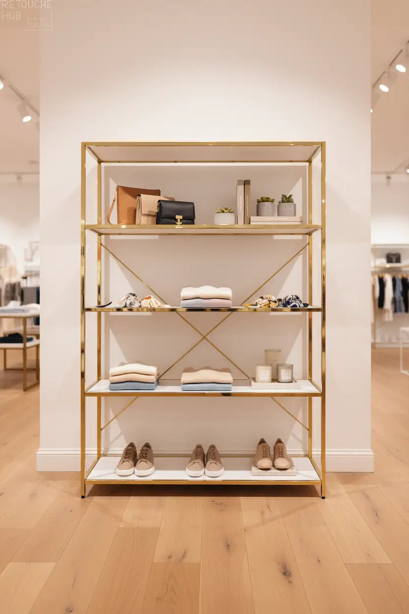 5-Tier Gold Shelving Unit lifestyle