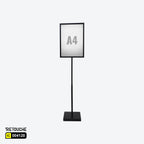 A4 Table Top Sign Holder Display Stand Black Freestanding Stand