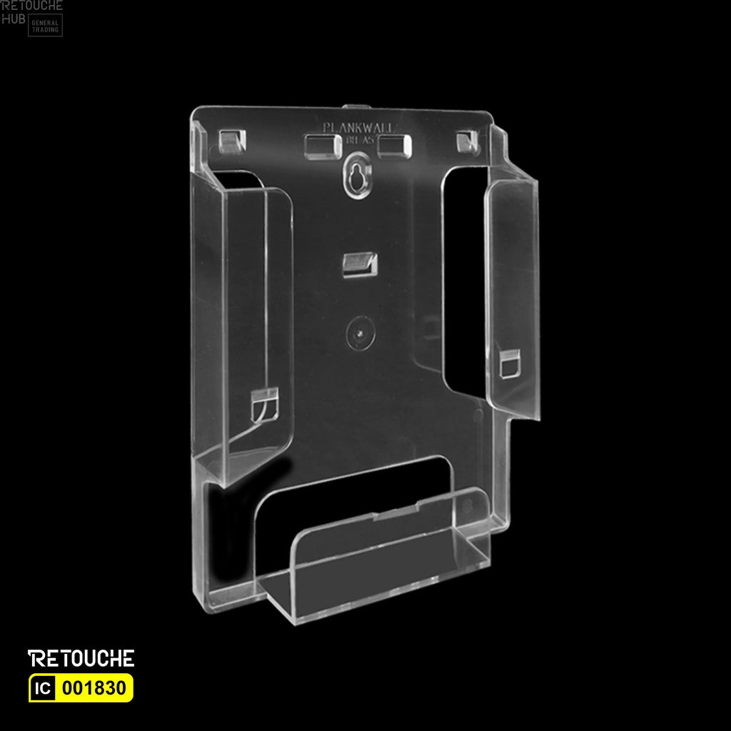 Brochure Holder, Clear Plastic, Wall Mounted or on Countertop