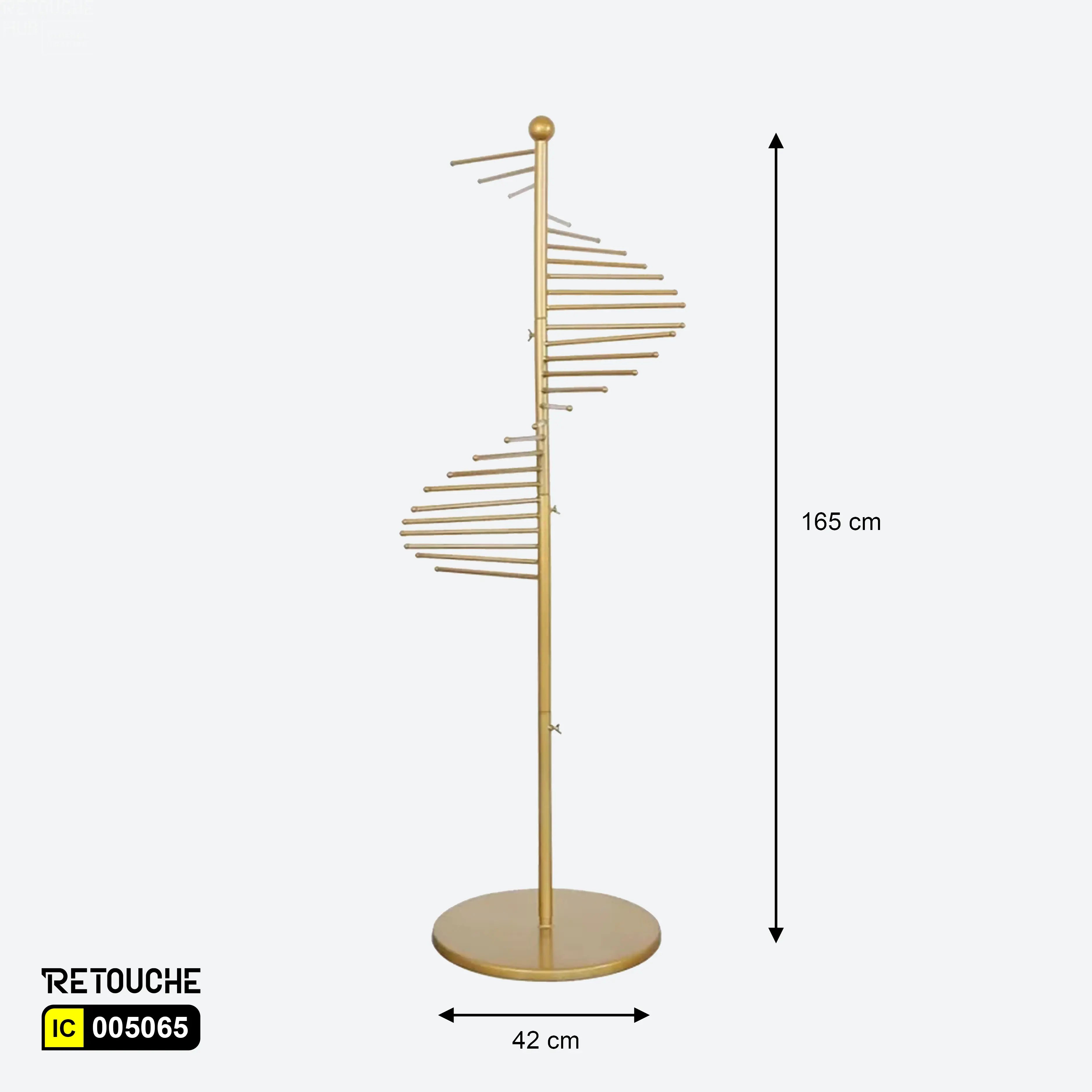 Circle Curtain Scarves Clothing Garment Stand, Black & Gold
Black and gold garment stand, Circular clothing rack
Curtain and scarves display stand, Black and gold display stand
Clothing display stand, Boutique garment rack, Retail garment stand
Durable circular stand, Luxury garment stand, Elegant display rack