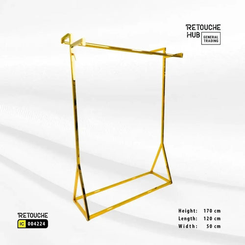 Clothes Hanging  Stand | Gold Metal | Modern & Durable Retouche Hub General Trading L.L.C