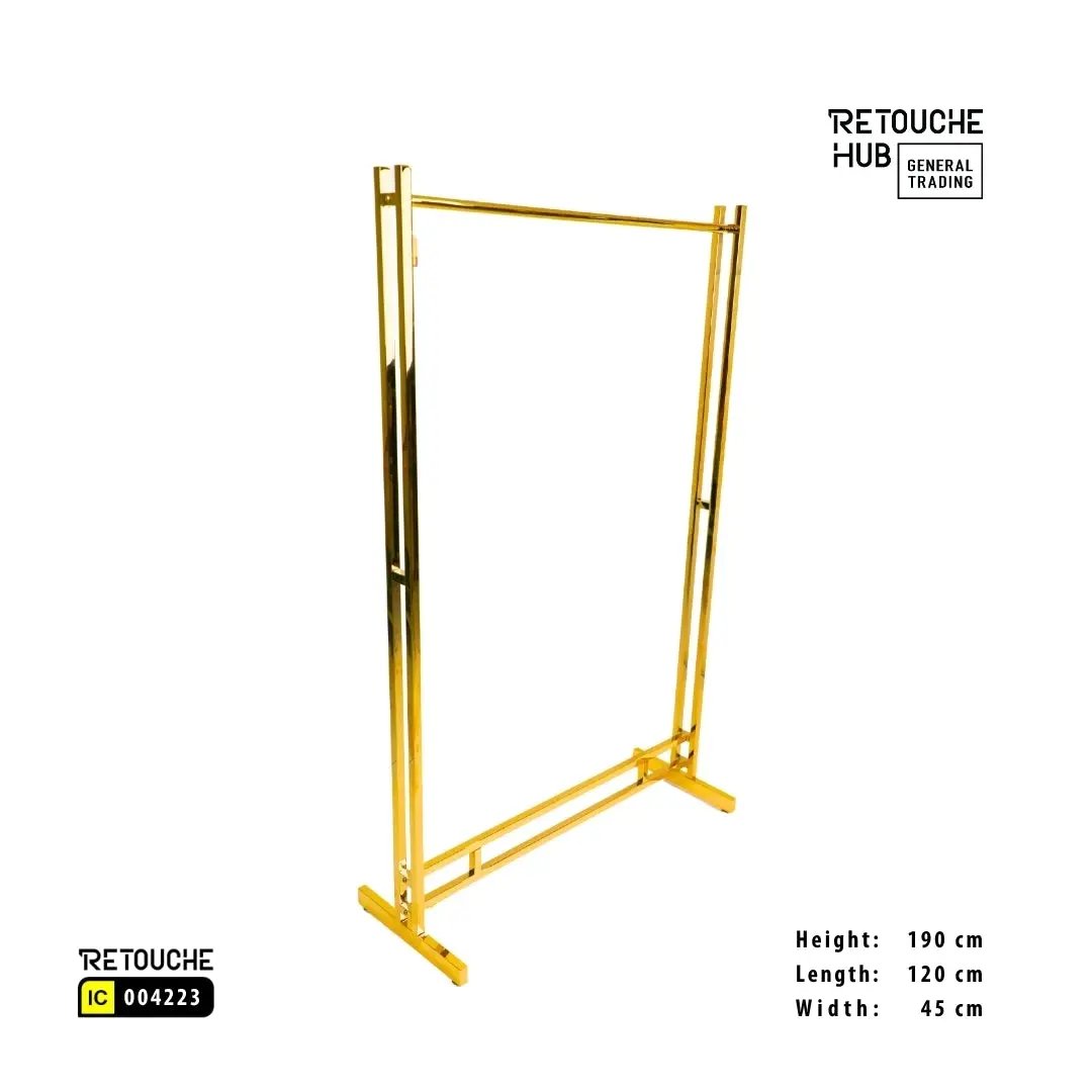 Clothes Hanging Stand | Gold Metal | Modern & Durable Retouche Hub General Trading L.L.C