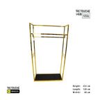 Clothes Stand | Gold Metal with Black Shelf | Modern & Durable Retouche Hub General Trading L.L.C