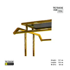 Clothes Stand | Gold Metal with Top Black Shelf | Modern & Durable Retouche Hub General Trading L.L.C