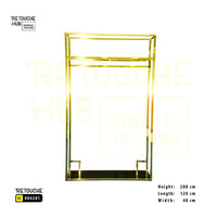 Clothes Stand | Metal with Black Shelf Retouche Hub General Trading L.L.C