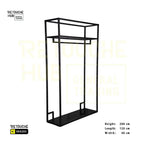 Clothes Stand | Metal with Black Shelf Retouche Hub General Trading L.L.C