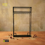 Clothes Stand | Metal with Black Shelf Retouche Hub General Trading L.L.C