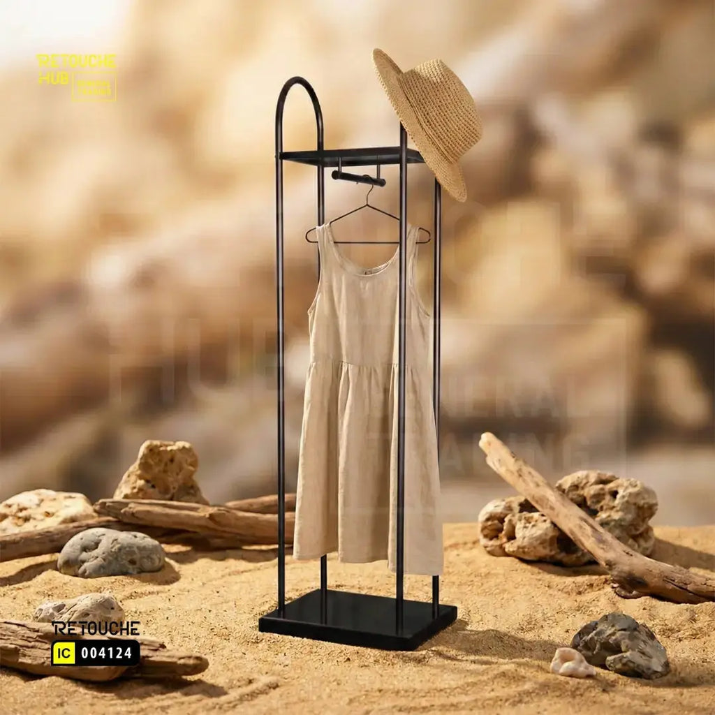 Clothing Display Stand With Top Shelf Retouche Hub General Trading L.L.C
