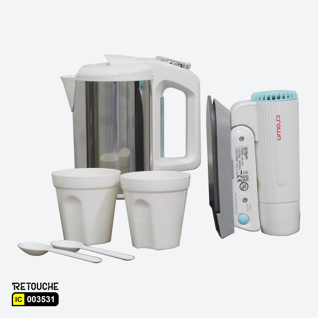 Travel essentials kit, Compact travel kettle, Portable hair dryer
Lightweight travel iron, All-in-one travel kit, Stainless steel kettle for travel, Foldable hair dryer for trips, Compact iron for travel use
Dual voltage travel appliances, Portable travel accessories