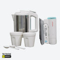 Travel essentials kit, Compact travel kettle, Portable hair dryer
Lightweight travel iron, All-in-one travel kit, Stainless steel kettle for travel, Foldable hair dryer for trips, Compact iron for travel use
Dual voltage travel appliances, Portable travel accessories