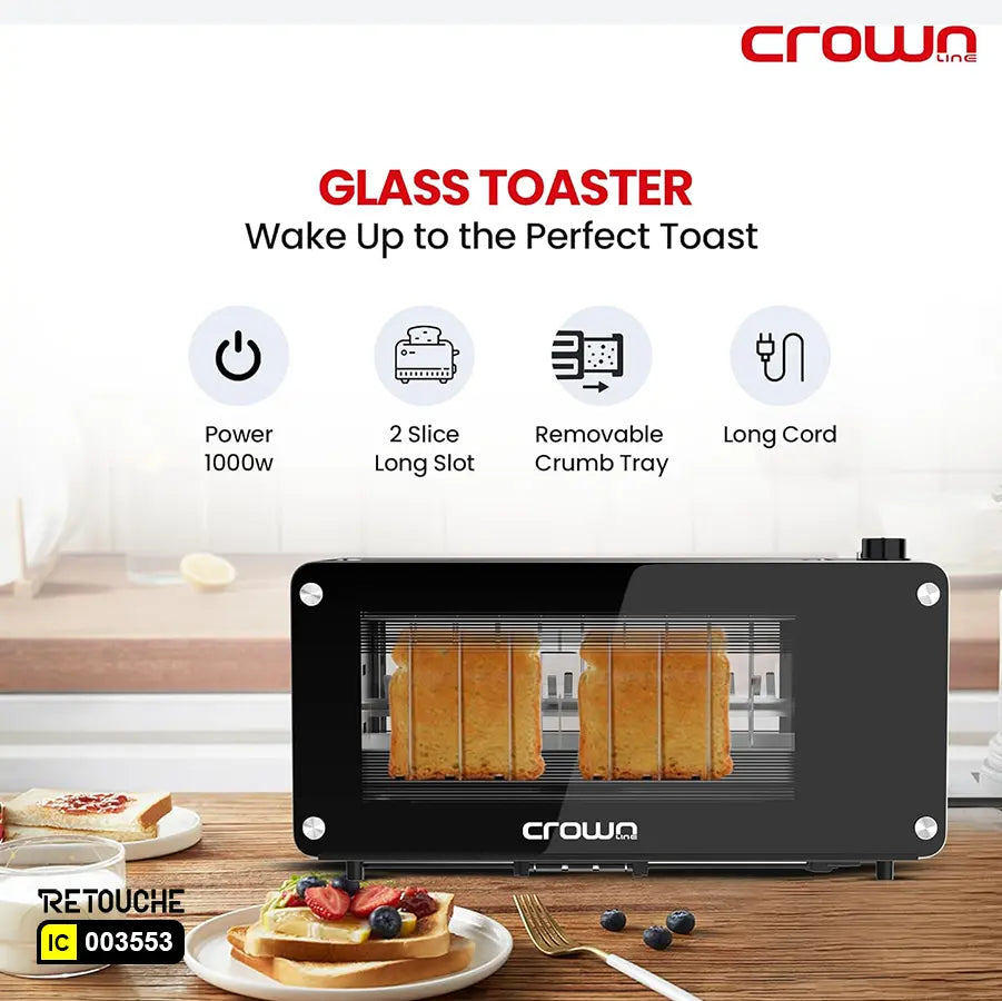 long slot toaster, glass window toaster, automatic bread toaster
toaster with crumb tray, 2-slice toaster with glass
stainless steel toaster, toaster for bagels and bread, adjustable browning toaster, modern design toaster, easy-to-clean kitchen toaster