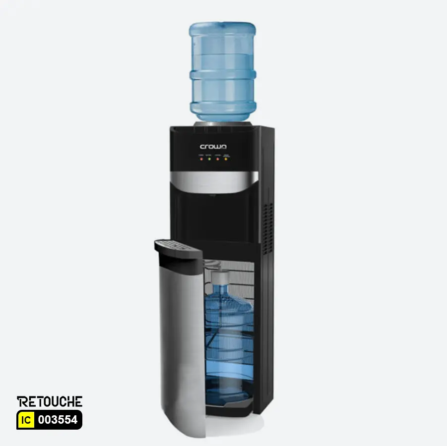 Top and bottom loading water dispenser, Hot and cold water dispenser
Child-safe water dispenser, Bottom loading water dispenser with LED light, Stainless steel water tanks, Spill-free water dispenser, Compact water dispenser for home and office, Push-button water dispenser
Efficient water heating and cooling system, Modern design water dispenser
