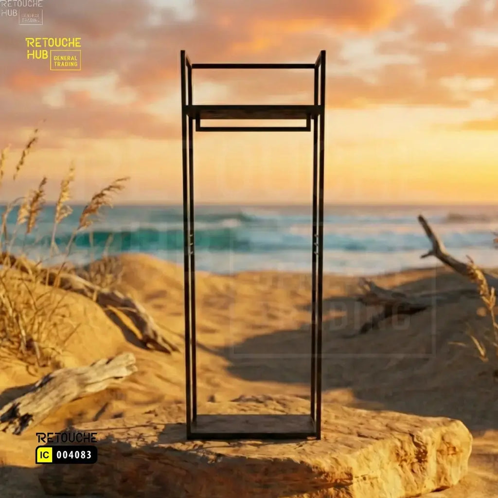 Display Hanging Stand with Top Shelves Retouche Hub General Trading L.L.C