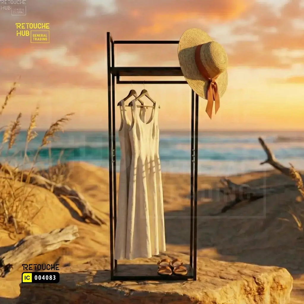 Display Hanging Stand with Top Shelves Retouche Hub General Trading L.L.C