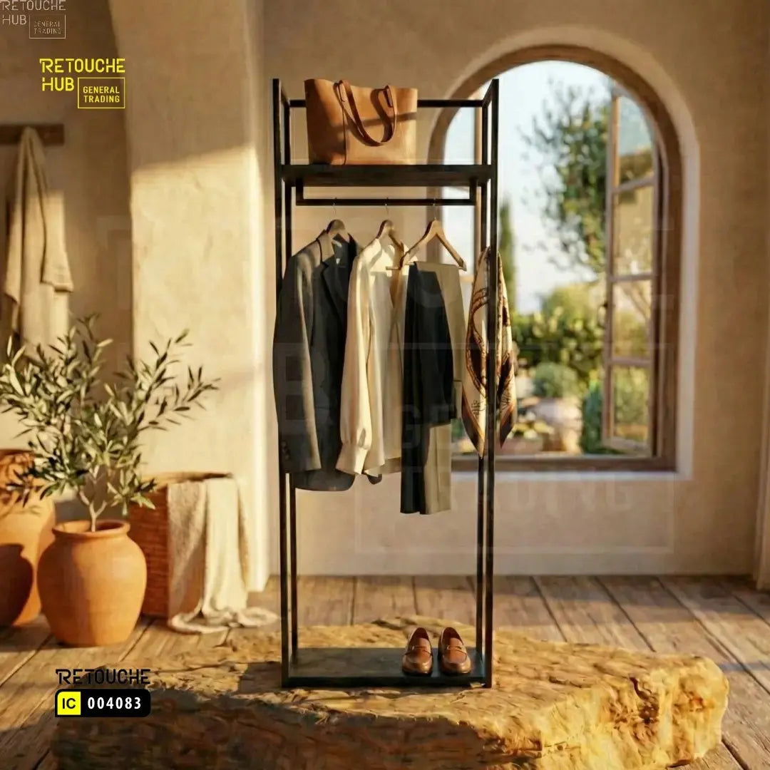 Display Hanging Stand with Top Shelves Retouche Hub General Trading L.L.C