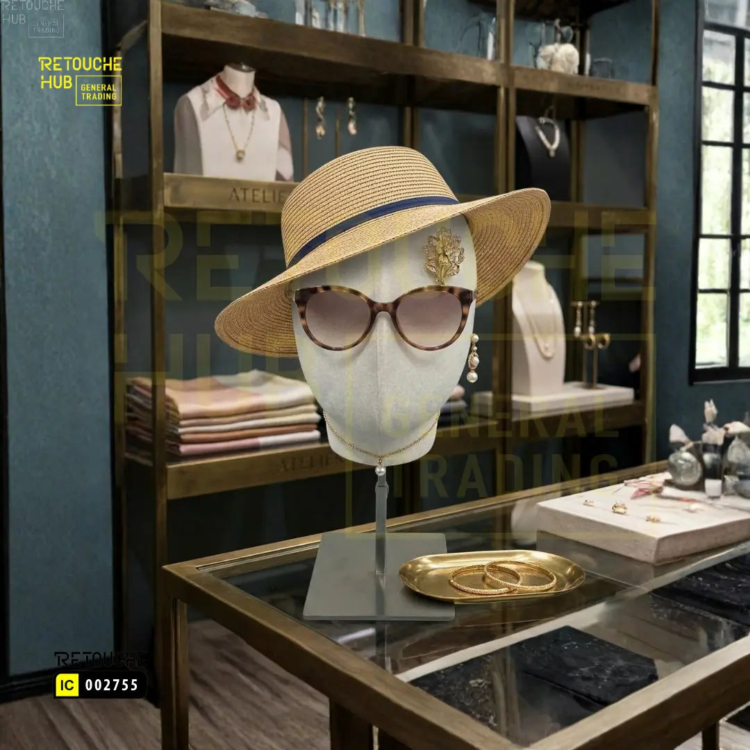 Display Head with Base | Female Retouche Hub General Trading L.L.C