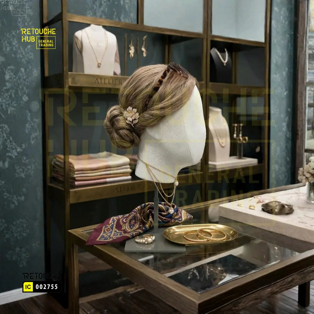 Display Head with Base | Female Retouche Hub General Trading L.L.C