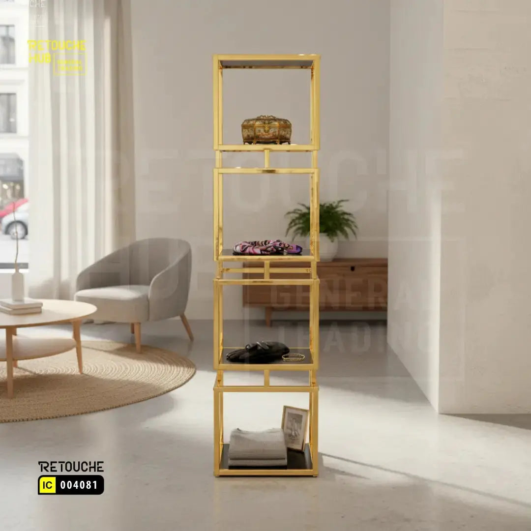 Display Shelving Stand | 4-Tier Retouche Hub General Trading L.L.C