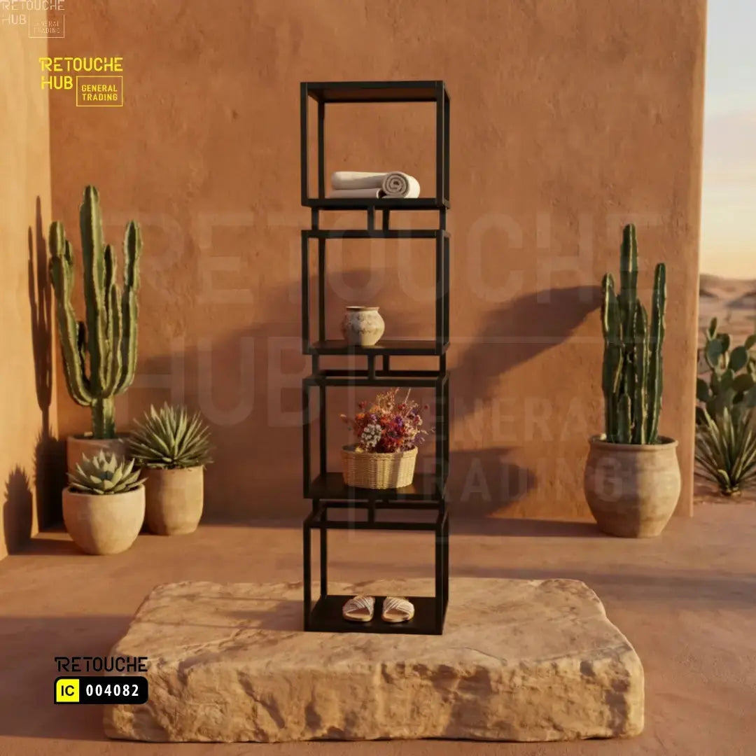 Display Shelving Stand | 4-Tier Retouche Hub General Trading L.L.C
